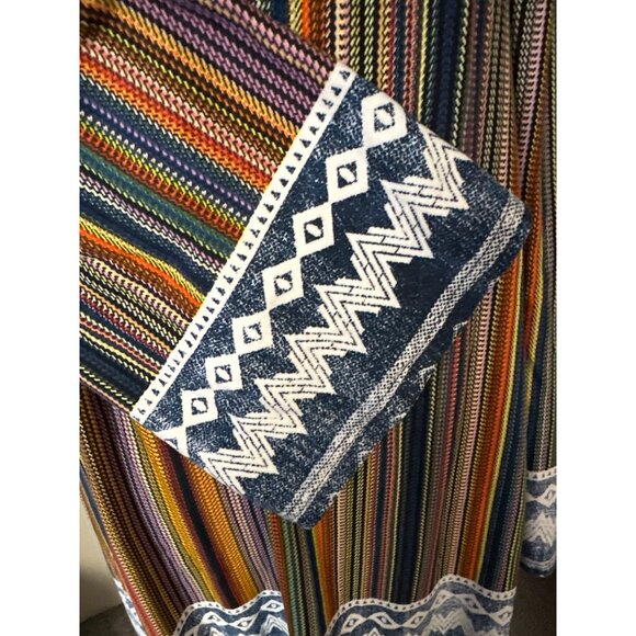 Boho Hippie Off Shoulder Dress Lrg Stretch Neckline Coastal Chic Cocktail Bebop - Picture 5 of 11